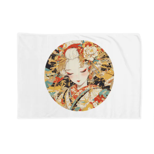 浮世絵 美人画 Ukiyoe beauty painting [UB-NIJI06-SR002-0002] Blanket