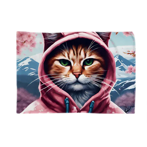 桜舞うなかオシャン猫 Blanket