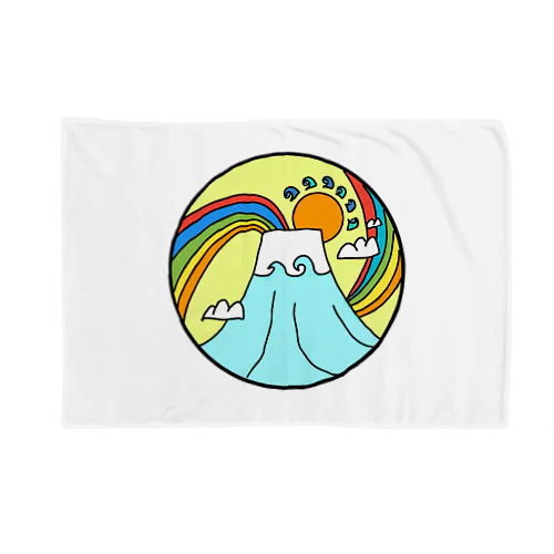 japan mount Fuji rainbow Blanket