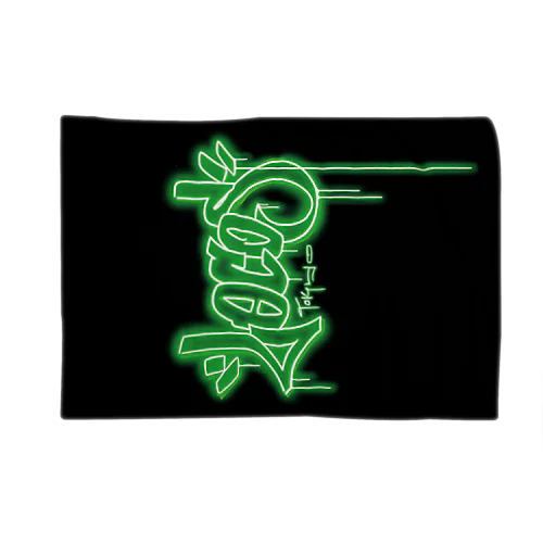 Locos Tokyo Neon Logo(Green) 담요