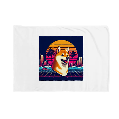 80s_pop Dog No.1 (Shiba Inu) Blanket