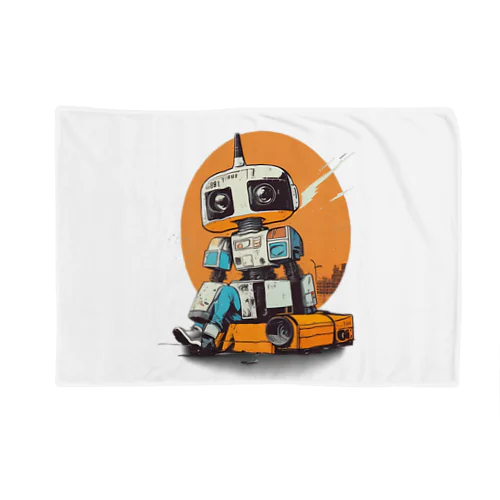 修理中のレトロなガラクタロボットくん Blanket