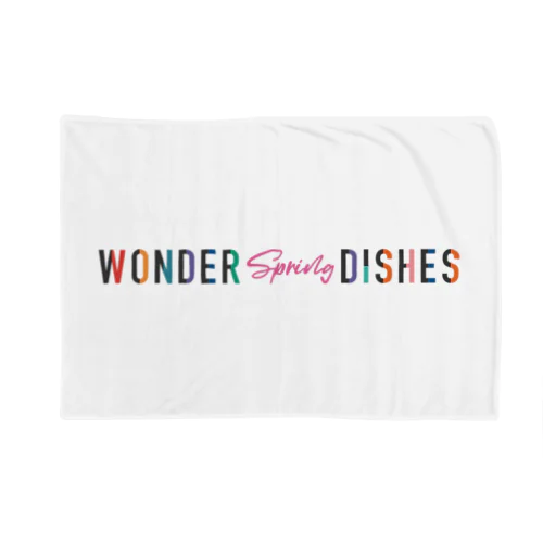 WONDER Spring DISHES LOGO WIDE Blanket