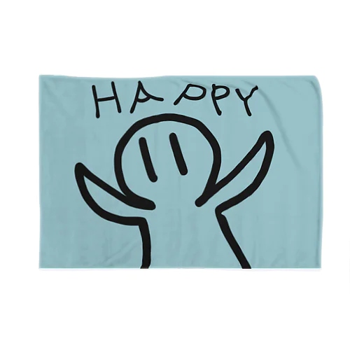 HAPPYなコンセント君（水色） Blanket