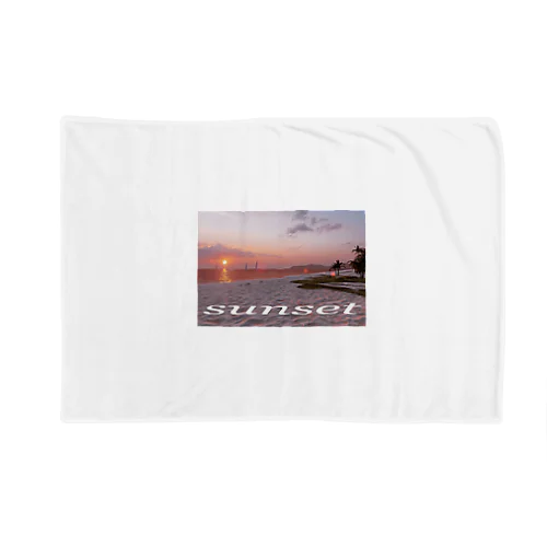 浜辺の夕日 Blanket