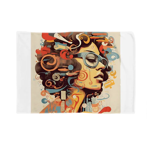 funky Lady 60's style Blanket