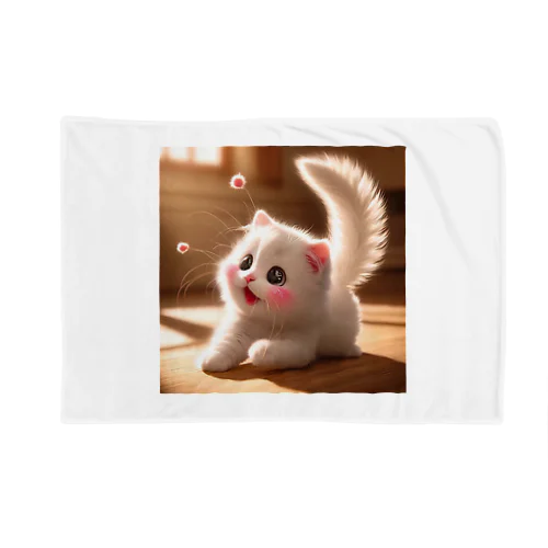 頬紅をしたような可愛い子猫SAKUCAT Blanket