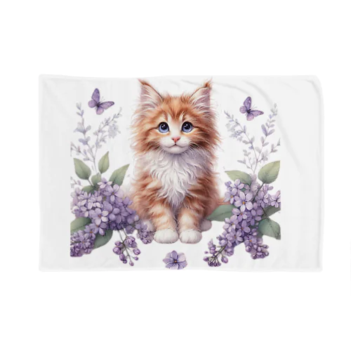 子猫とお花 Blanket