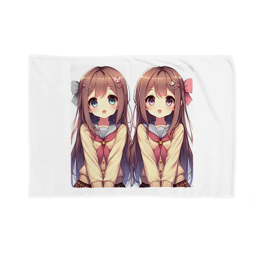 愛らしい可愛い双子の姉妹 Blanket