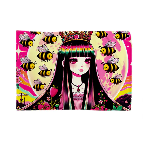 🐝ピンクムーンとミツバチと〈III女帝〉👸🏻 Blanket