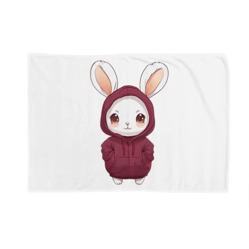 赤パーカーを着ているうさぎちゃん Blanket