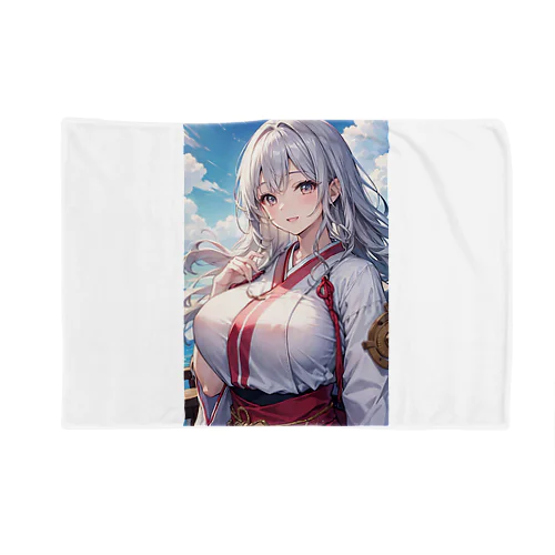 巫女姿のママ Blanket