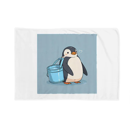 かわいいペンギンとおもちゃのバケツ Blanket