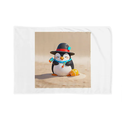 おもちゃの砂を使ったかわいいペンギン ブランケット