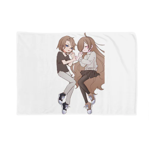 二人寄り添って寝ているカップル Blanket