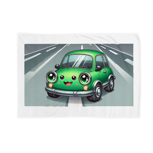 かわいい緑の車 Blanket