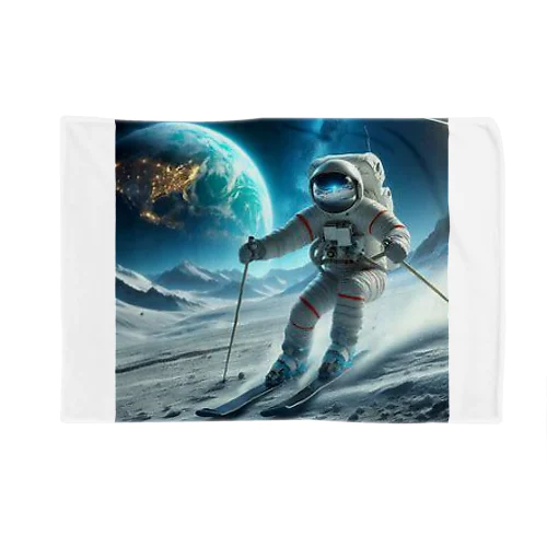 月面をスキーする宇宙飛行士 Blanket