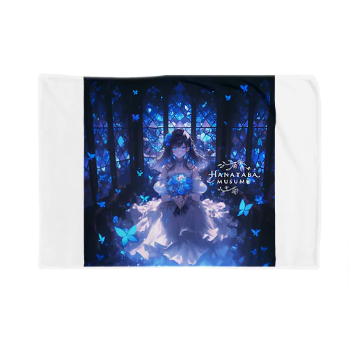 The Girl of Blue Flowers Shining in the Still Night Blanket