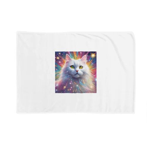 虹色に輝くかわいい白猫ちゃん2 Blanket
