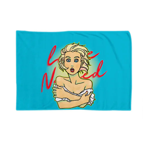 Love Naked turquoise ver.【MICHIEKI TRIP】 Blanket