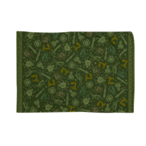 蛸がいっぱい（緑） Blanket