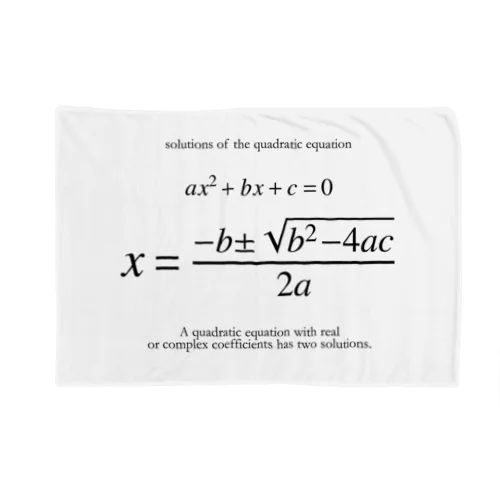 ２次方程式の解の公式：数式：高校数学 ブランケット