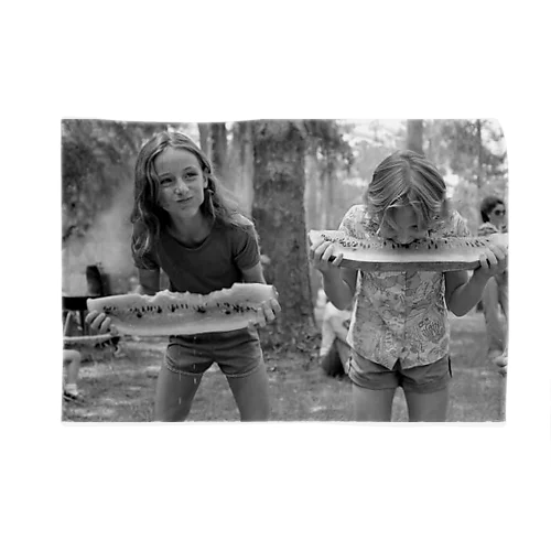 GIRLS COMPETING IN A WATERMELON EATING CONTEST ON JULY 4TH: WHITE SPRINGS, FLORIDA Blanket