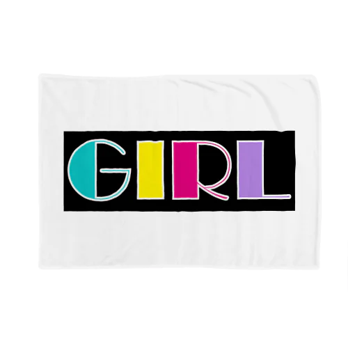 レトロカラフル　GIRL Blanket