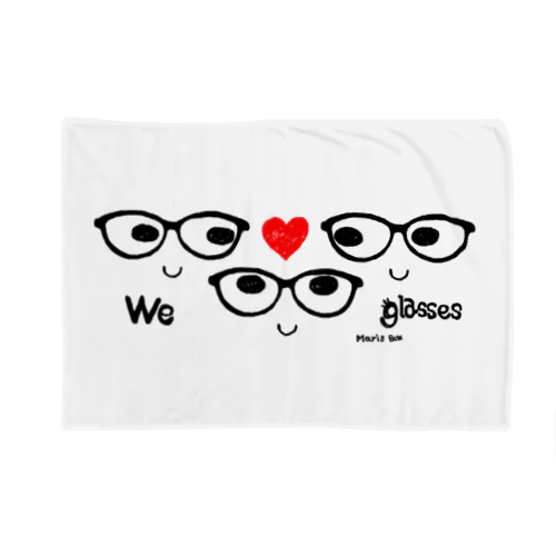 We LOVE glasses ブランケット