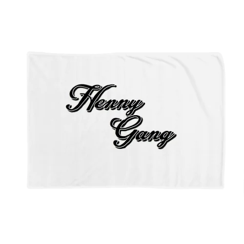 hennygang ロゴ ブランケット