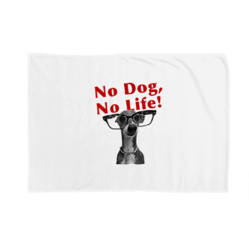 No dog,No life! 赤 Blanket