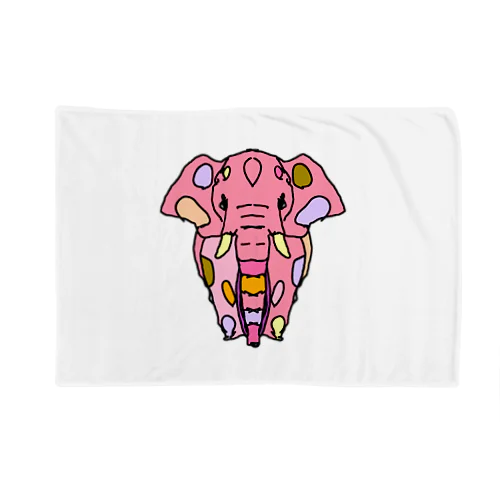 Elephant☆PINK　(ピンク色の象)　Full of vitality　(フル　オブ　バイタリティ) Blanket