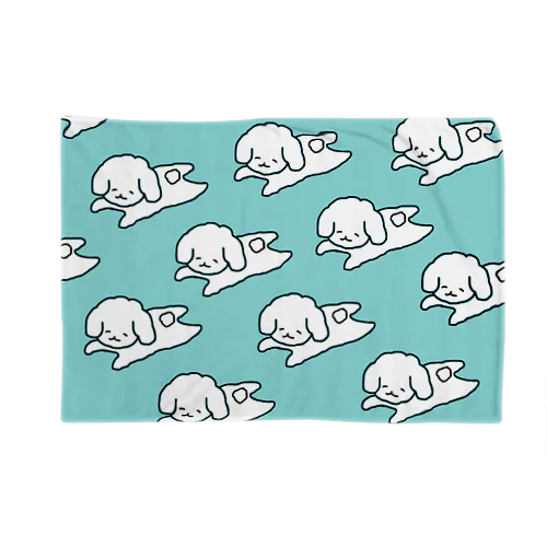 わんわんがいっぱいブランケット（ぶるー） Blanket