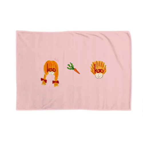 ガールとボーイとにんじん 桜color ブランケット Blanket