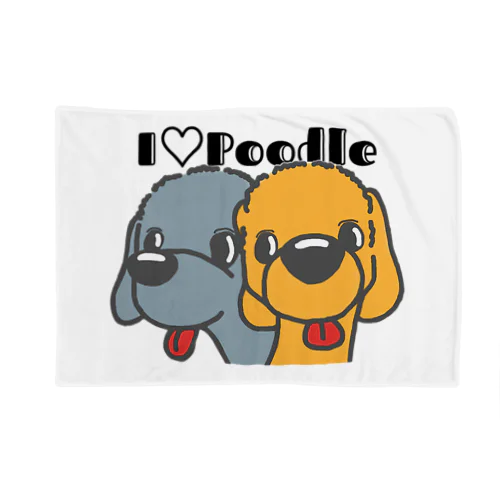 I Love Poodle（仲良し） Blanket