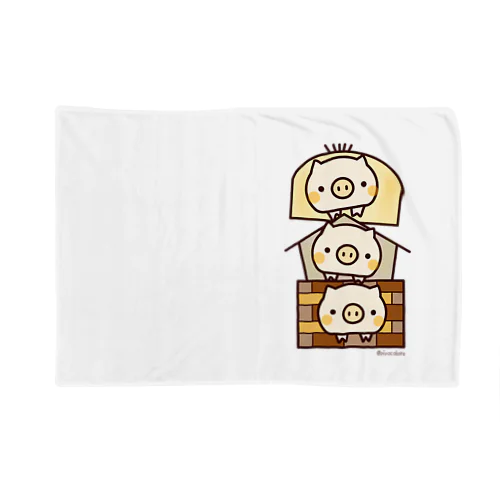 三匹の仲良し子ブタくん Blanket