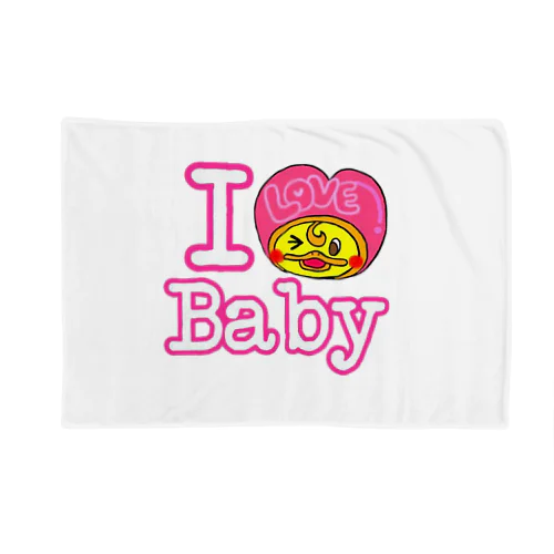 アヒルのピースケILOVEBaby Blanket