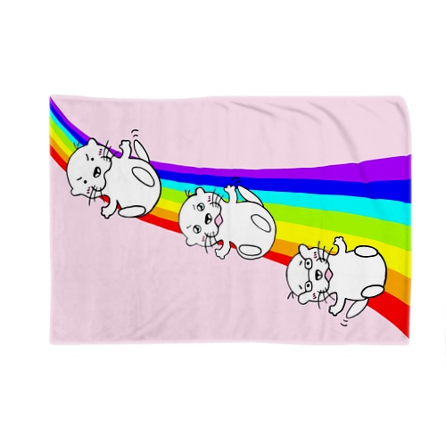 レインボー ピンク ▼ カワウソ フレンズ Blanket