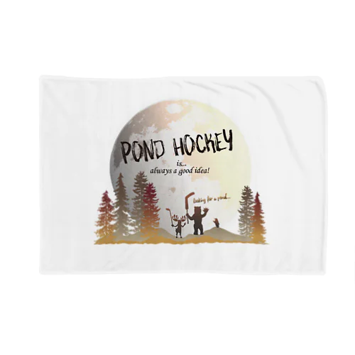 Pond Hockey Moon Stars Blanket