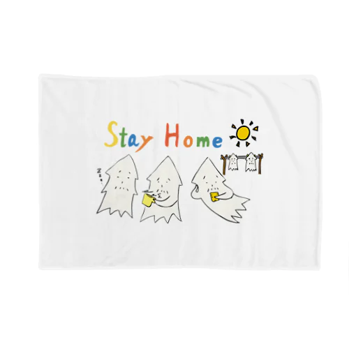 STAY HOME モンゴイカ Blanket