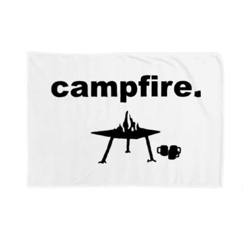 campfire. Blanket