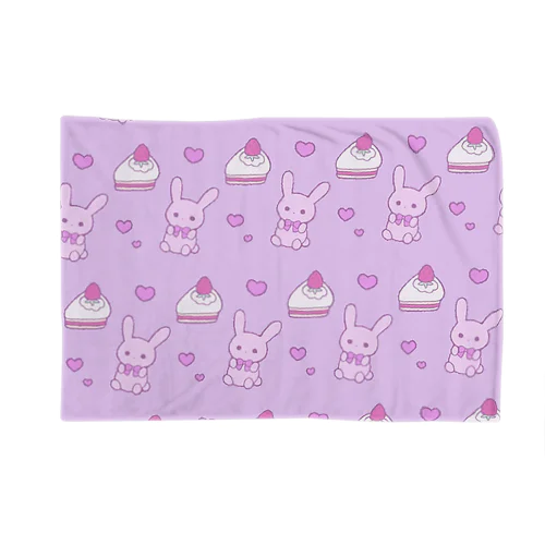 うさぎとイチゴのショートケーキ Blanket