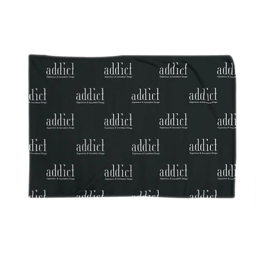 addict｜白ロゴタイル Blanket