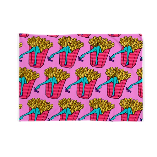 誘惑のフライドポテト🍟　ピンクAO / FRENCH FRIES GULTY PLEASURE Blanket