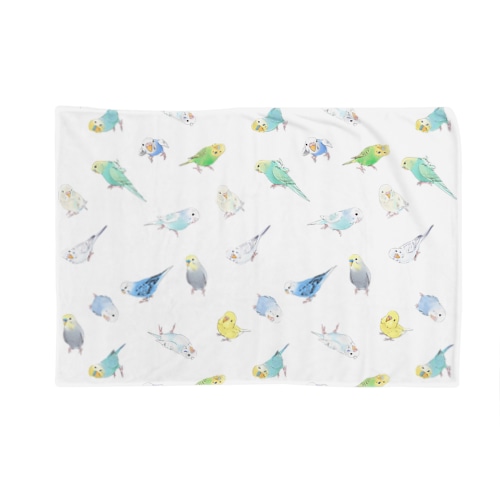 たっぷりセキセイインコちゃん【まめるりはことり】 Blanket