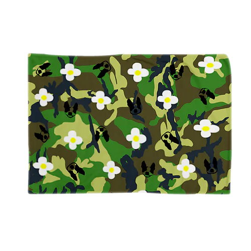 迷彩フラワー　ボストンテリア Blanket