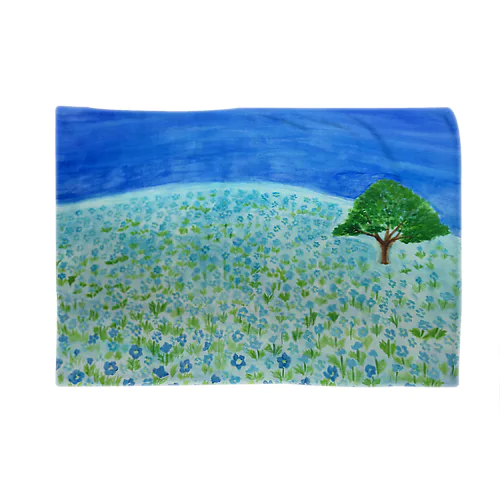 青い花咲く丘    ネモフィラ ブランケット