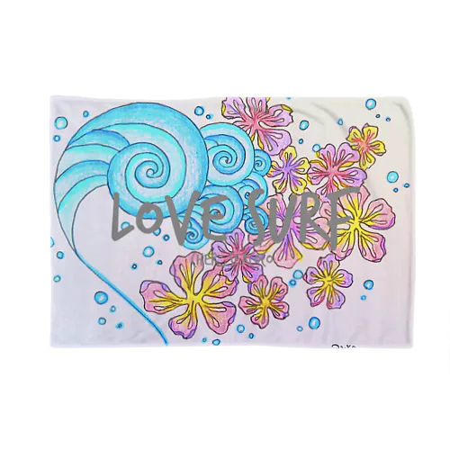 love surf wave flowers🌺 Blanket