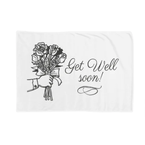 Get Well 花束デザイン Blanket