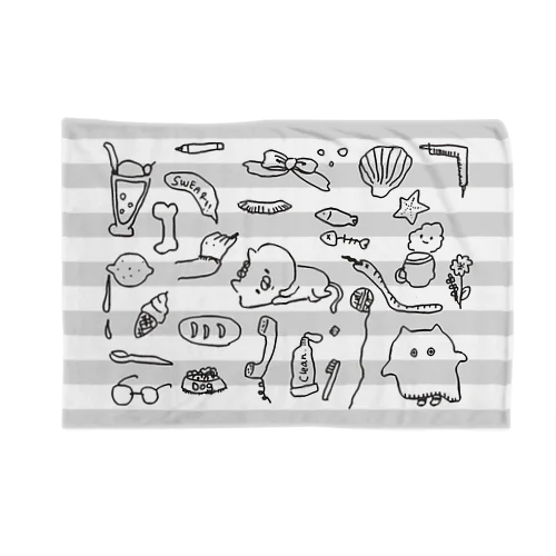 愛ある毒吐きにゃんこブランケットb Blanket